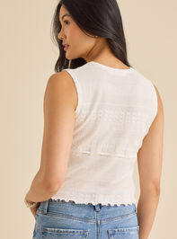 Scottie Pointelle Vest Detail 5 - TULLABEE
