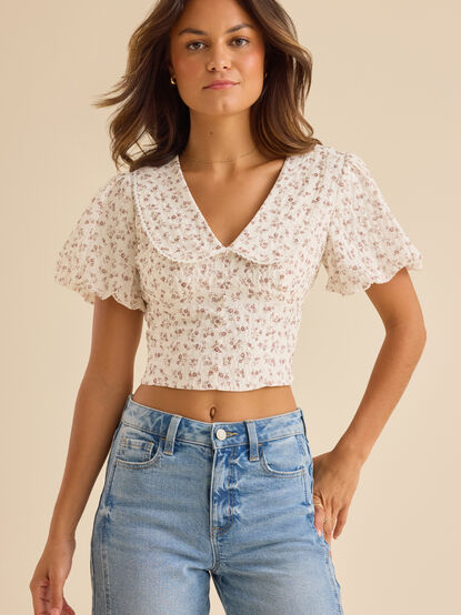 Connie Floral Fitted Top - TULLABEE