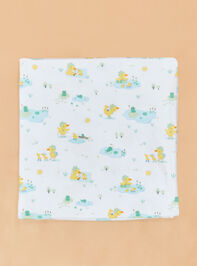 Duck Pond Swaddle with Bib Detail 2 - TULLABEE