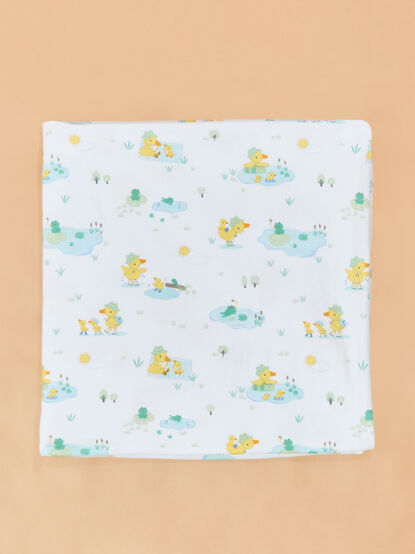 Duck Pond Swaddle with Bib - TULLABEE