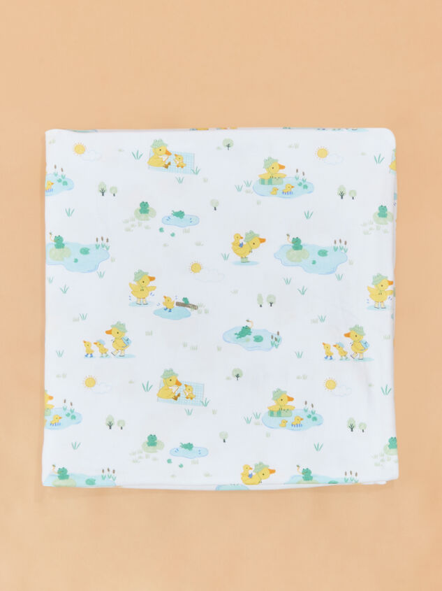 Duck Pond Swaddle with Bib Detail 2 - TULLABEE