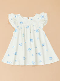 Polly Floral Flutter Dress Detail 2 - TULLABEE