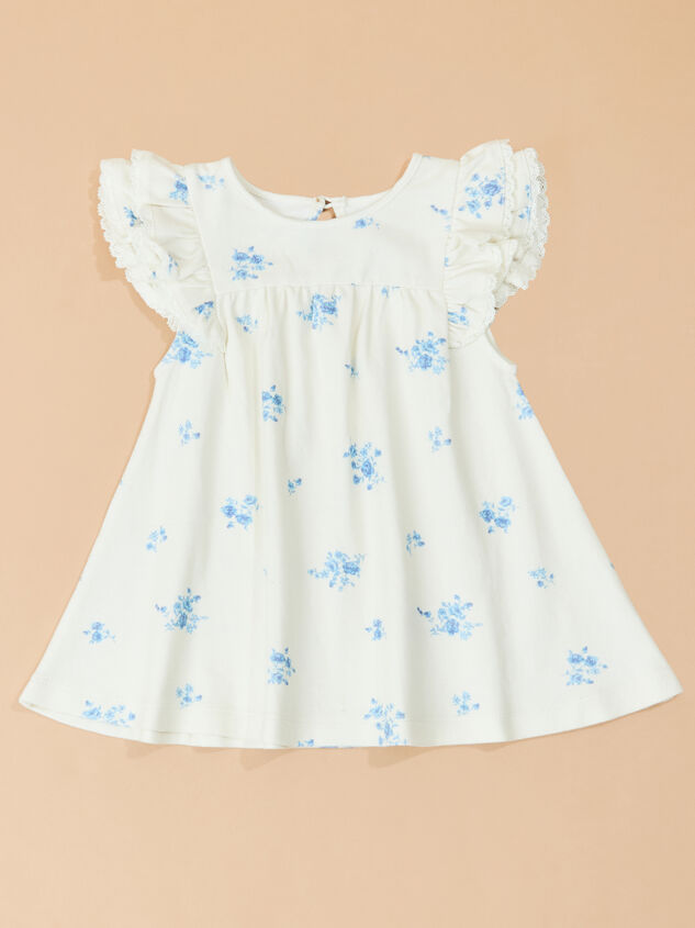 Polly Floral Flutter Dress Detail 2 - TULLABEE