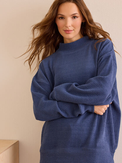 Balanced Ease Ribbed Mockneck - TULLABEE