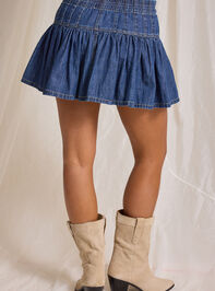 Gracie Pleated Mini Skirt Detail 6 - TULLABEE