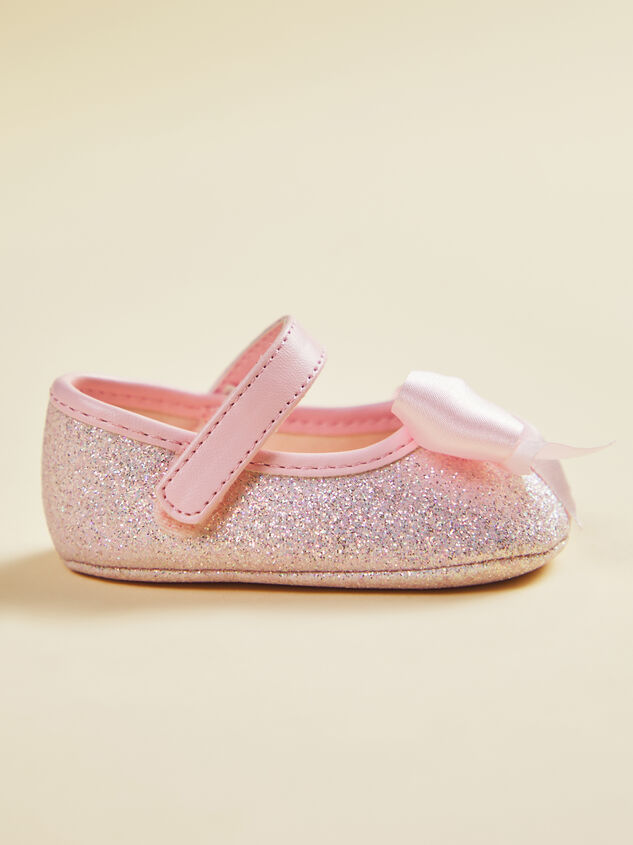 Tish Baby Glitter Ballet Flat Detail 2 - TULLABEE