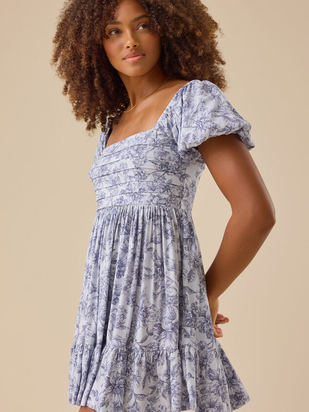 Collie Floral Mini Dress Detail 4 - TULLABEE