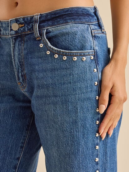 Katy Studded Straight Leg Jean - TULLABEE