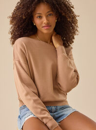 Camilla Asymmetrical Sweater Detail 4 - TULLABEE