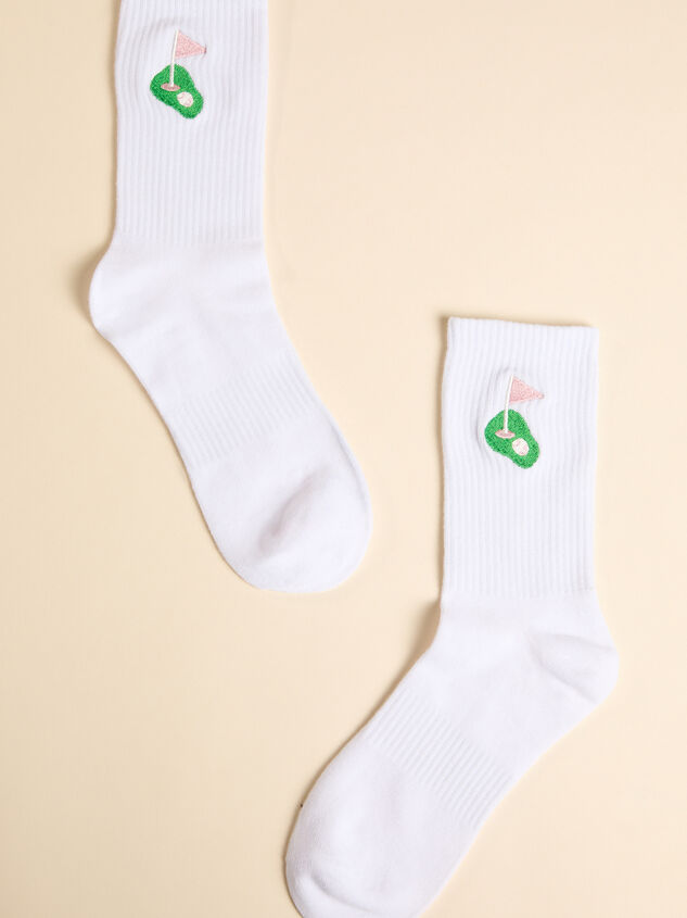 Golf Embroidered Crew Socks - TULLABEE