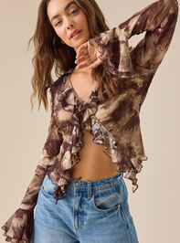Kyra Ruffle Tie-Front Top - TULLABEE