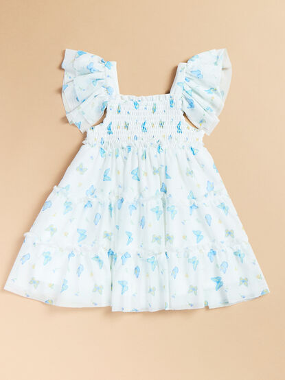 Elena Mesh Butterfly Toddler Dress - TULLABEE