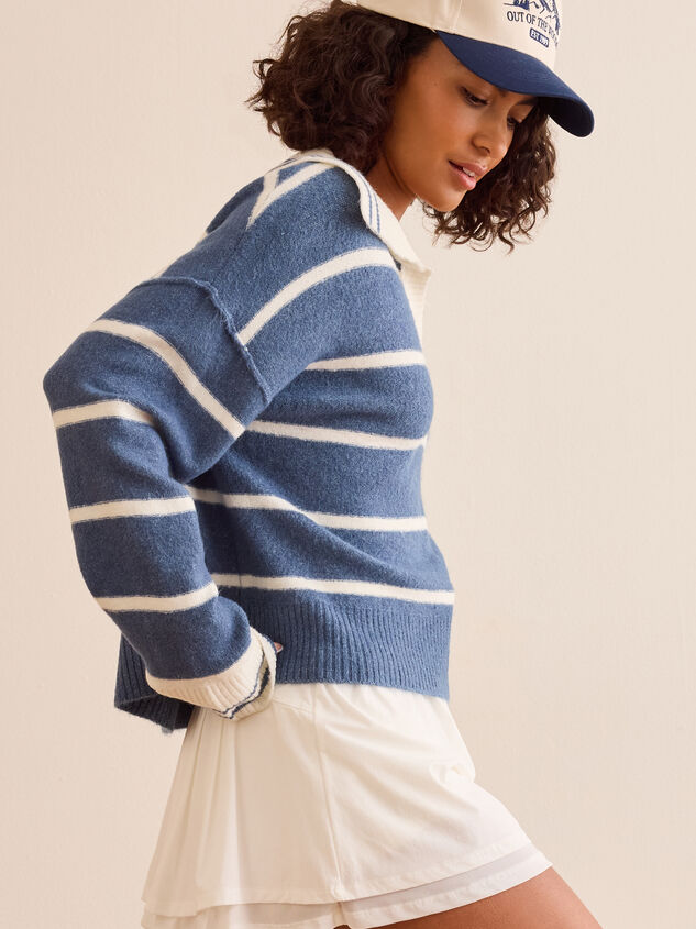 Waterside Stripe Pullover Detail 4 - TULLABEE