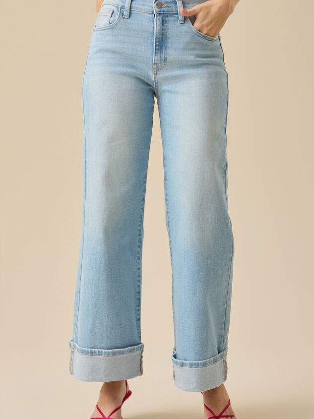 Helen Roll Cuff Jeans Detail 2 - TULLABEE