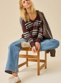 Kayla Oversize Striped Sweater - TULLABEE