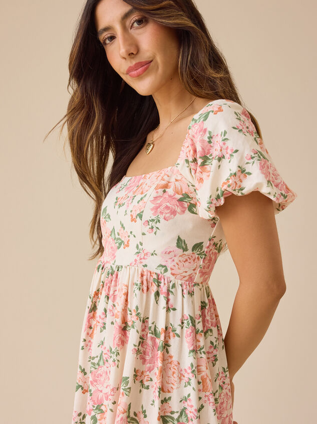 Cameron Floral Maxi Dress Detail 5 - TULLABEE