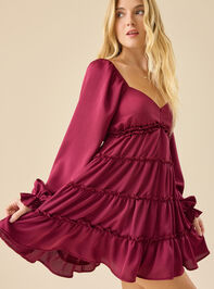 Josie Satin Mini Dress Detail 2 - TULLABEE