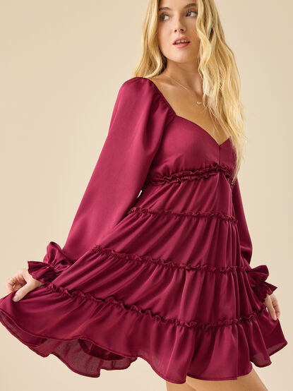 Josie Satin Mini Dress - TULLABEE