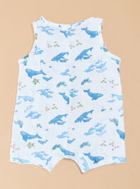 Watercolor Whale Romper Detail 3 - TULLABEE