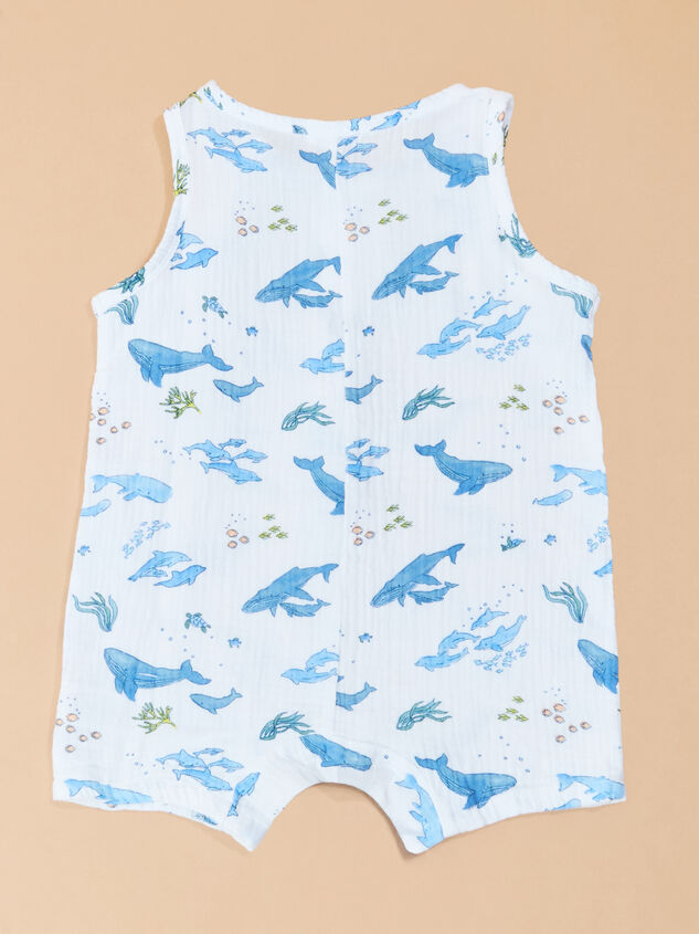 Watercolor Whale Romper Detail 3 - TULLABEE