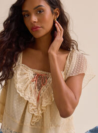 Camillia Lace Bib Top Detail 3 - TULLABEE