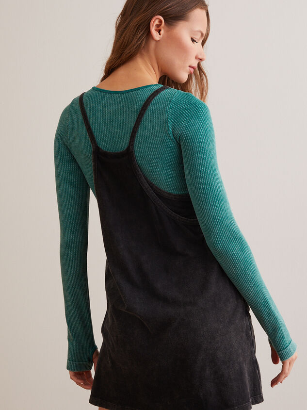 Hang Tough Mineral Wash Mini Dress Detail 3 - TULLABEE