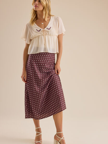 Ellie Polka Dot Maxi Skirt - TULLABEE