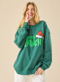 Mama Grinch Sweatshirt Detail 3 - TULLABEE