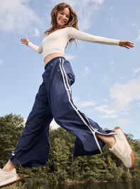 Go Further Wide Leg Bow Pants - TULLABEE