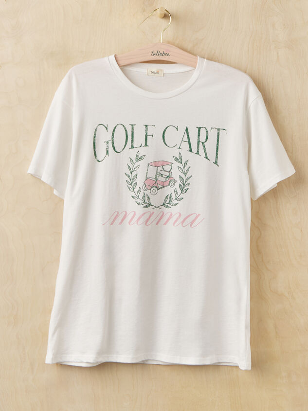 Golf Cart Mama Graphic Tee Detail 2 - TULLABEE