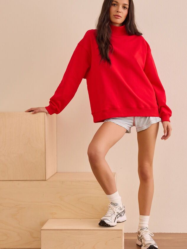 Precision Mock Neck Sweatshirt Detail 2 - TULLABEE