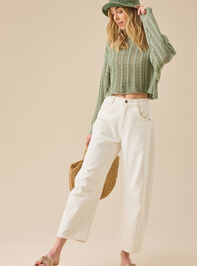Anya Pointelle Sweater Detail 2 - TULLABEE