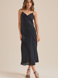 Eva Satin Midi Dress Detail 2 - TULLABEE