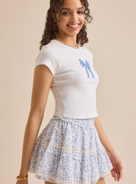 Gingham Bow Baby Tee Detail 4 - TULLABEE