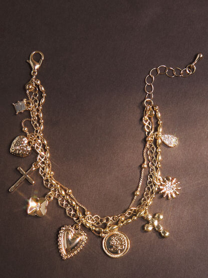 Bubble Charm Dangle Bracelet Set - TULLABEE