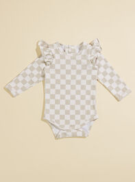 Jamie Checkered Ruffle Bodysuit - TULLABEE