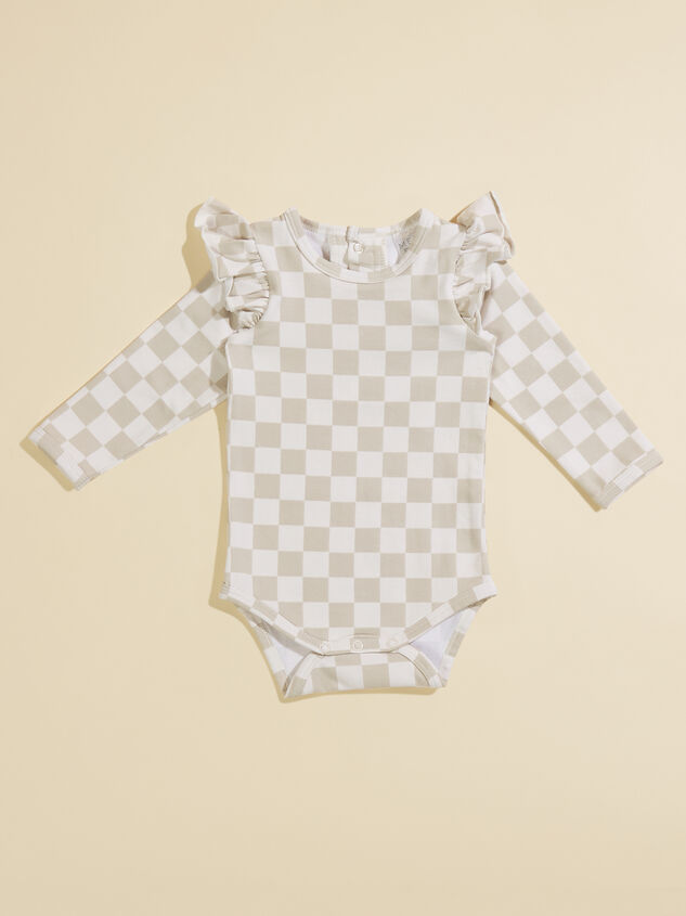 Jamie Checkered Ruffle Bodysuit - TULLABEE