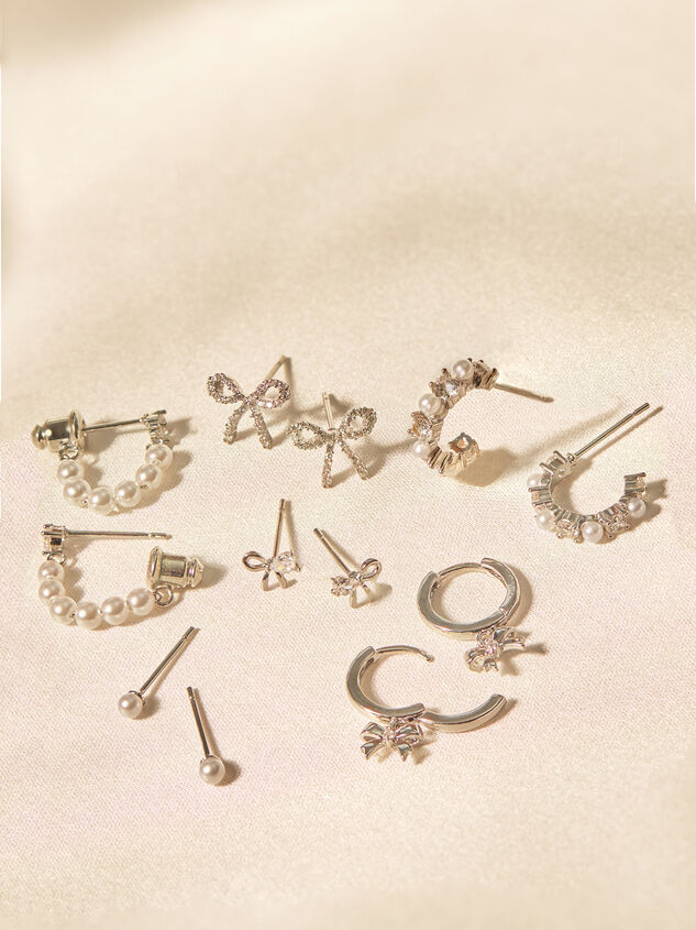 Bow Mini Hoop Earring Set - TULLABEE