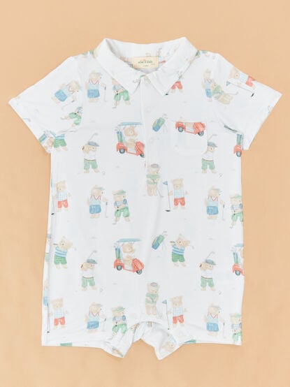 Tee Time Teddys Polo Shortie Romper - TULLABEE