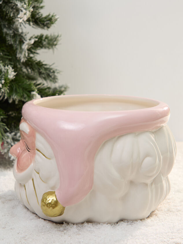 Pink Santa Punch Bowl Detail 3 - TULLABEE