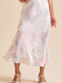 Emery Floral Midi Skirt Detail 2 - TULLABEE