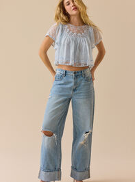 Sabrina Lace Babydoll Top Detail 2 - TULLABEE