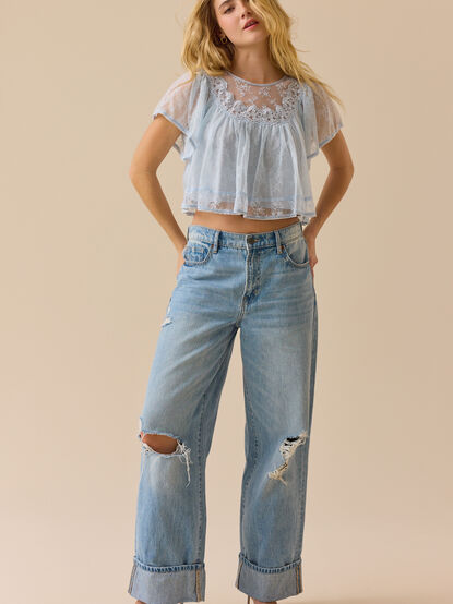 Sabrina Lace Babydoll Top - TULLABEE