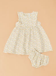 Sunshine Rose Ruffle Tank Set Detail 2 - TULLABEE