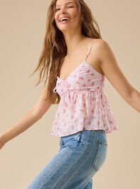 Lila Floral Babydoll Tank Detail 3 - TULLABEE