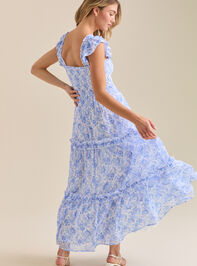 Blaire Ruffle Maxi Dress Detail 5 - TULLABEE