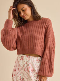 Amber Cropped Sweater Detail 3 - TULLABEE