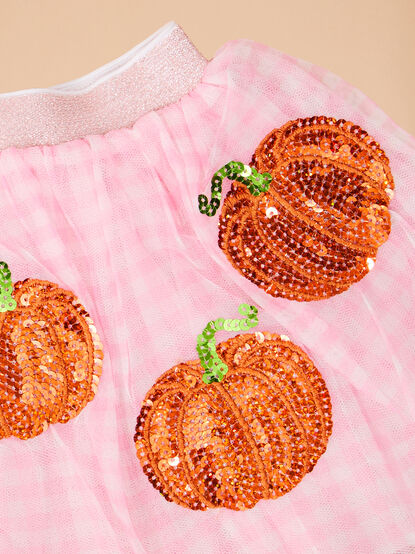 Pumpkin Sparkle Tutu Skirt by Mud Pie - TULLABEE