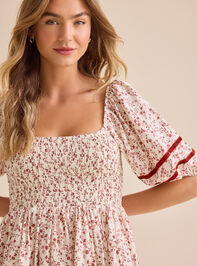 Chaya Puff Sleeve Mini Dress Detail 3 - TULLABEE