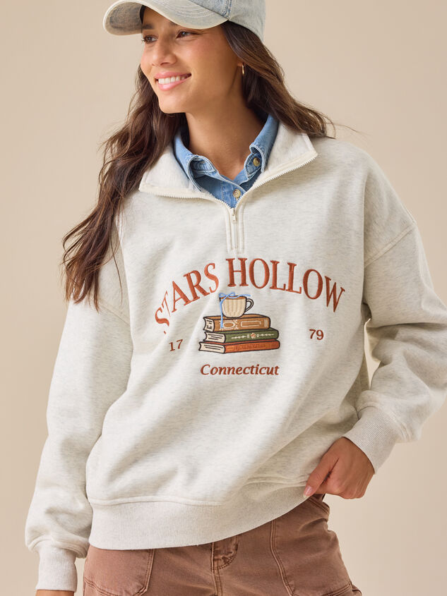Quarter-Zip Stars Hollow Pullover - TULLABEE